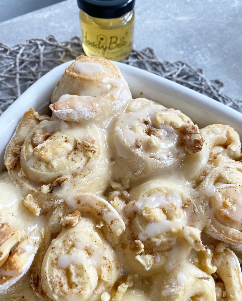 Zimt-Nuss-Schnecken mit Honig
